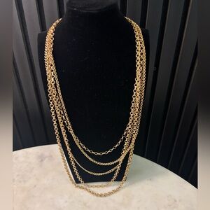 Vintage Napier Gold Multi-Strand Necklace